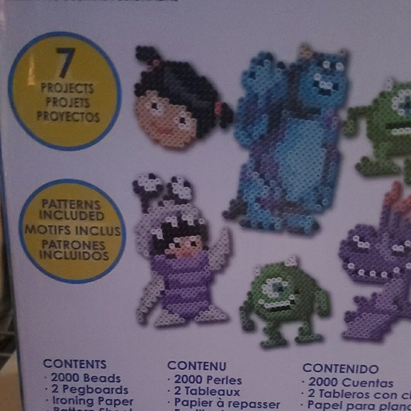 Disney Pixar Monsters Inc. Perler Bead Set - Blue, Green, and Purple - Picture 5 of 5